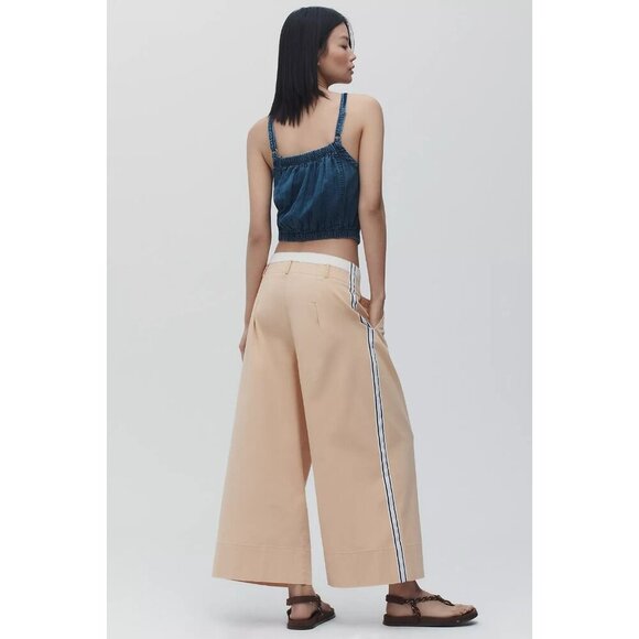 Anthropologie Maeve Twisted-Cuff Chino Pants Wide Leg 6 - Picture 4 of 4